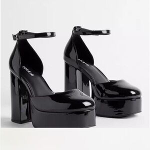 Torrid Glossy Black Platform Shoes